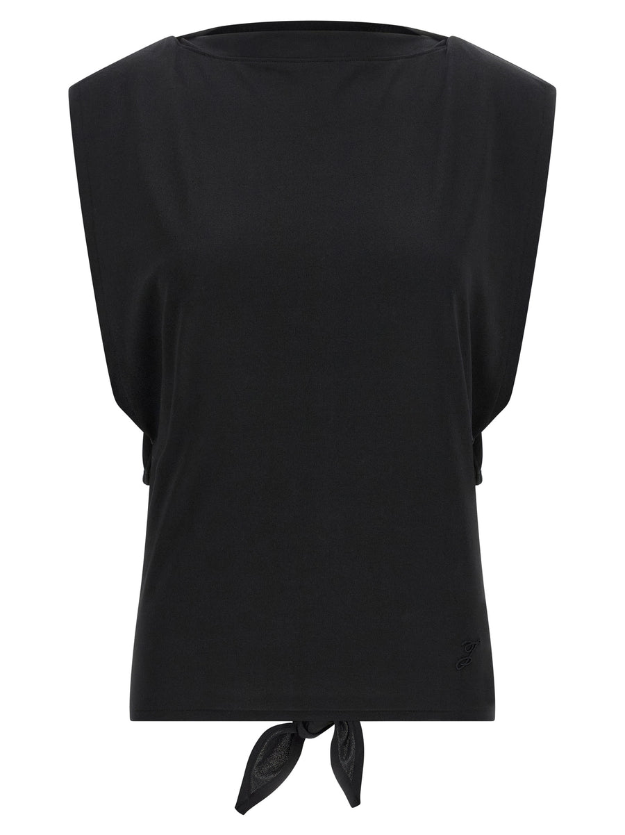 Jacquemus 57% paper tank top in black