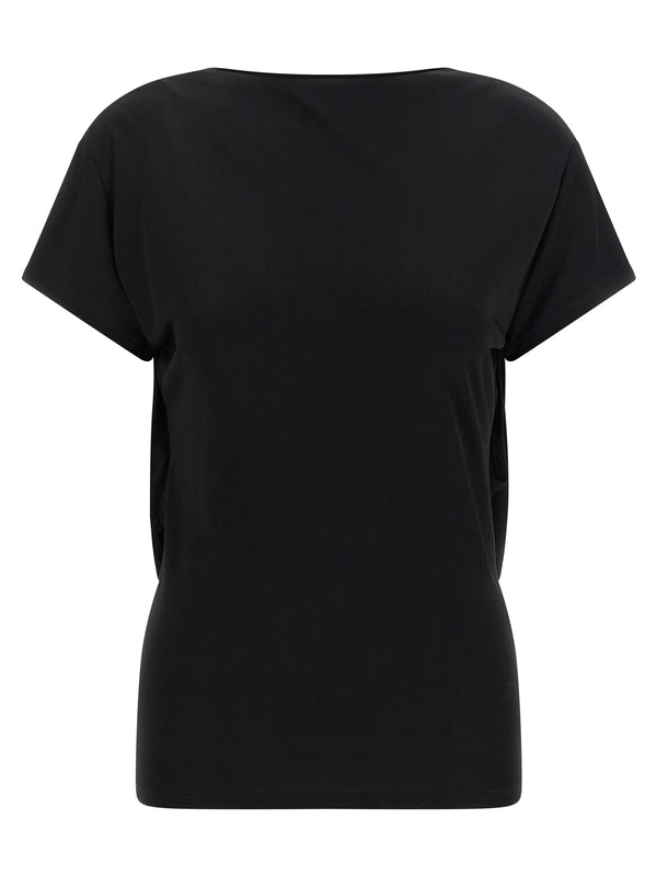 Jacquemus 83% viscose t-shirt in black