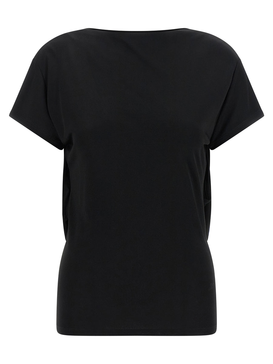 Jacquemus 83% viscose t-shirt in black
