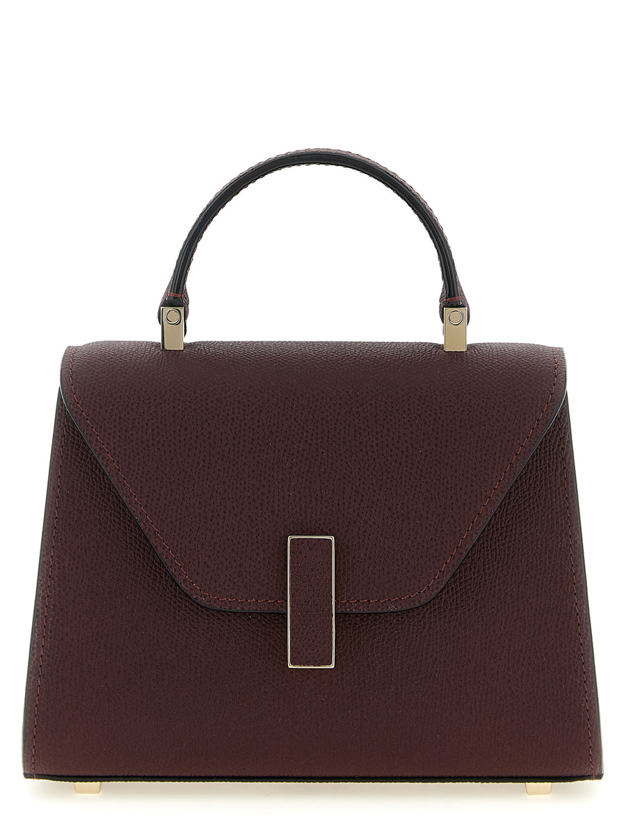 Valextra 100% calfskin leather crossbody bag in bordeaux