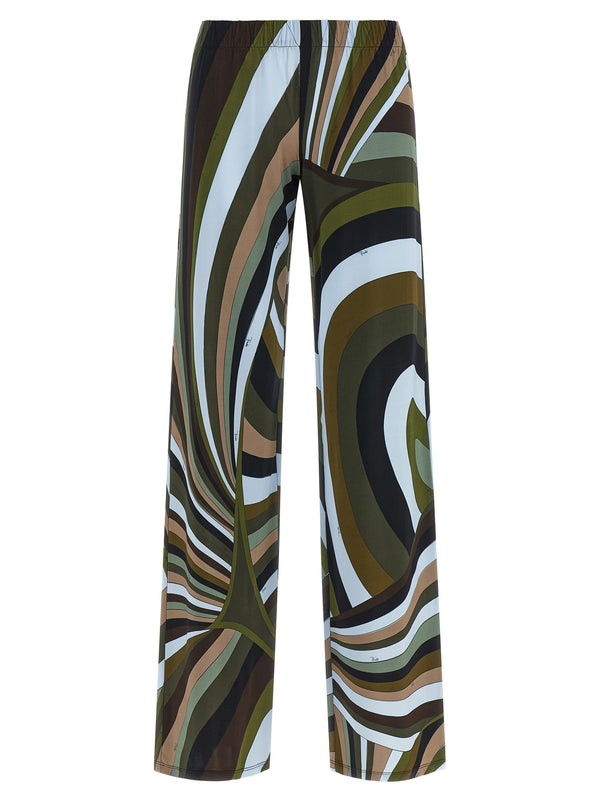 Emilio Pucci 95% viscose trousers in multicolor
