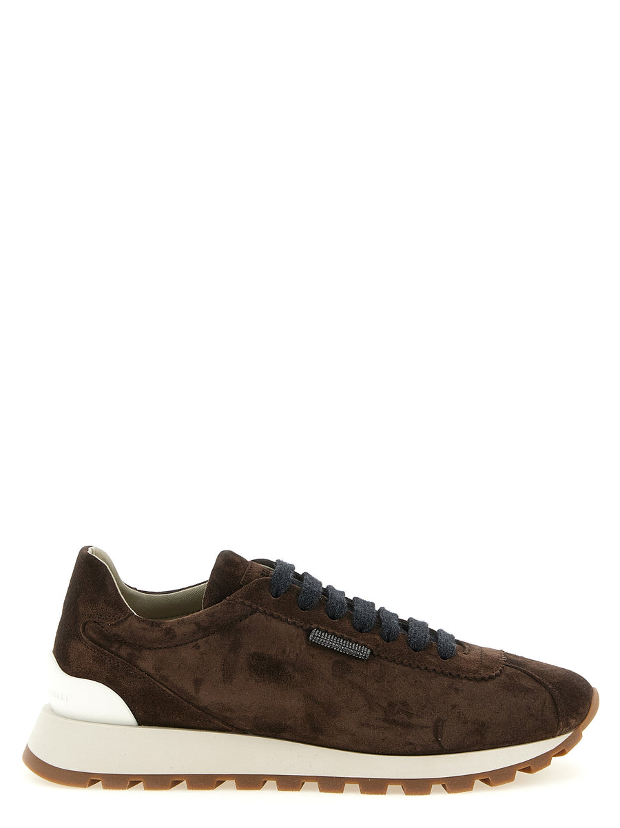 Brunello Cucinelli 100% calfskin leather (Bos Taurus) sneaker in brown