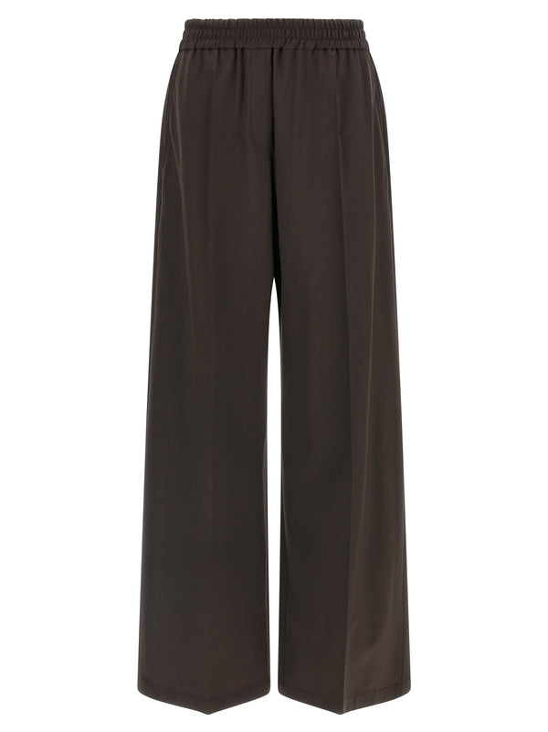 Brunello Cucinelli 75% wool trousers in brown
