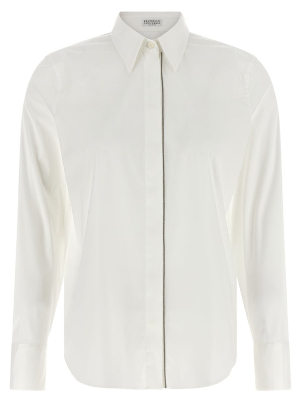 Brunello Cucinelli 72% cotton blouse in white