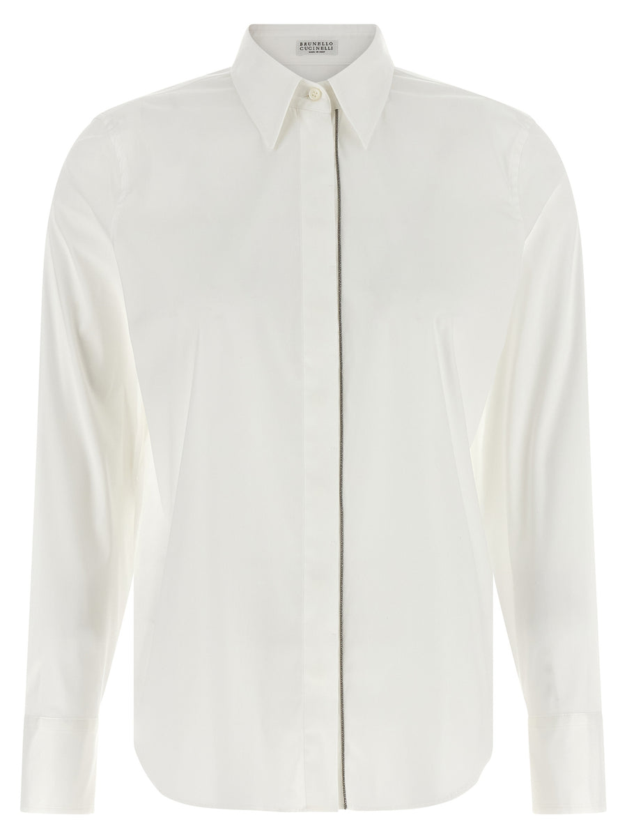 Brunello Cucinelli 72% cotton blouse in white
