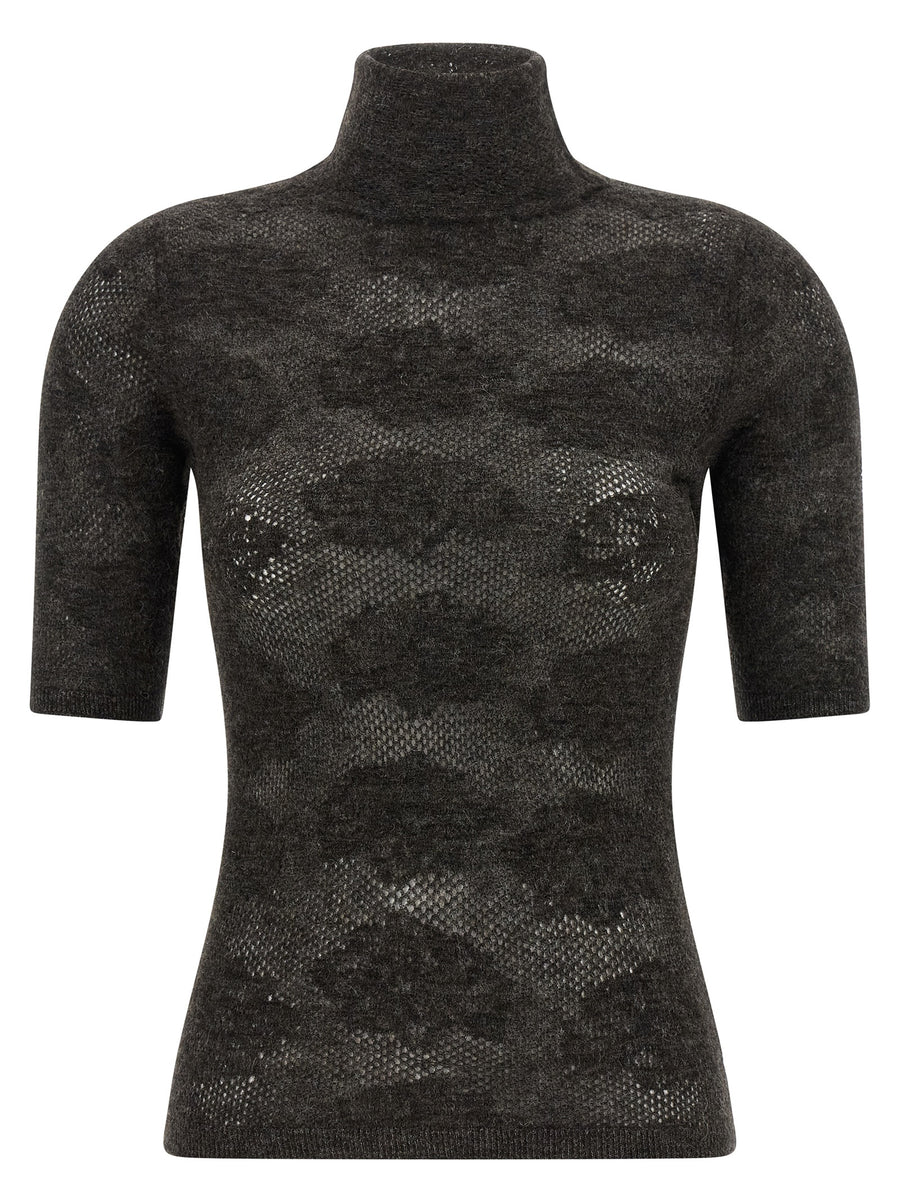 Brunello Cucinelli 46% silk sweater in brown