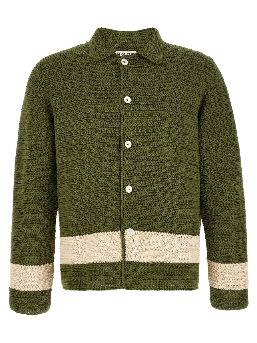 Bode 100% cotton shirt in green
