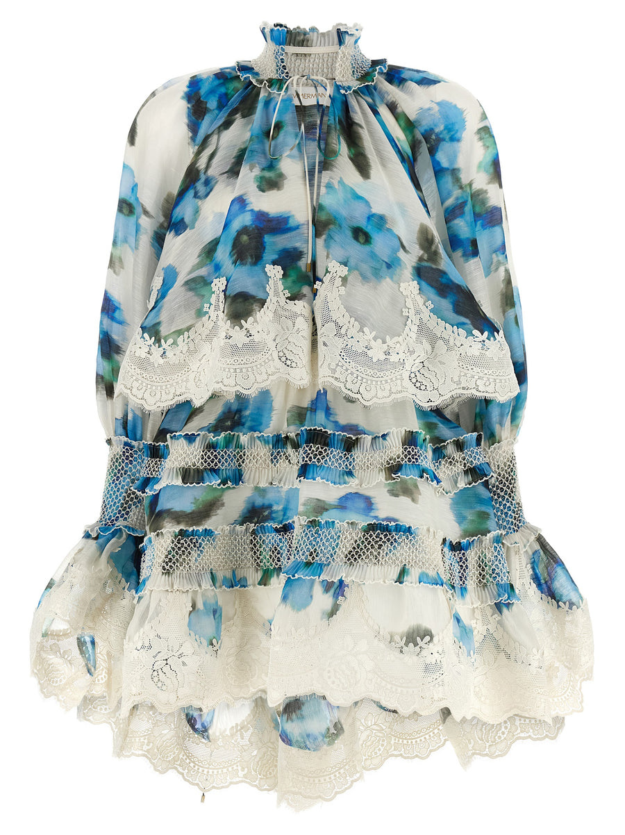 Zimmermann 55% linen dress in blue