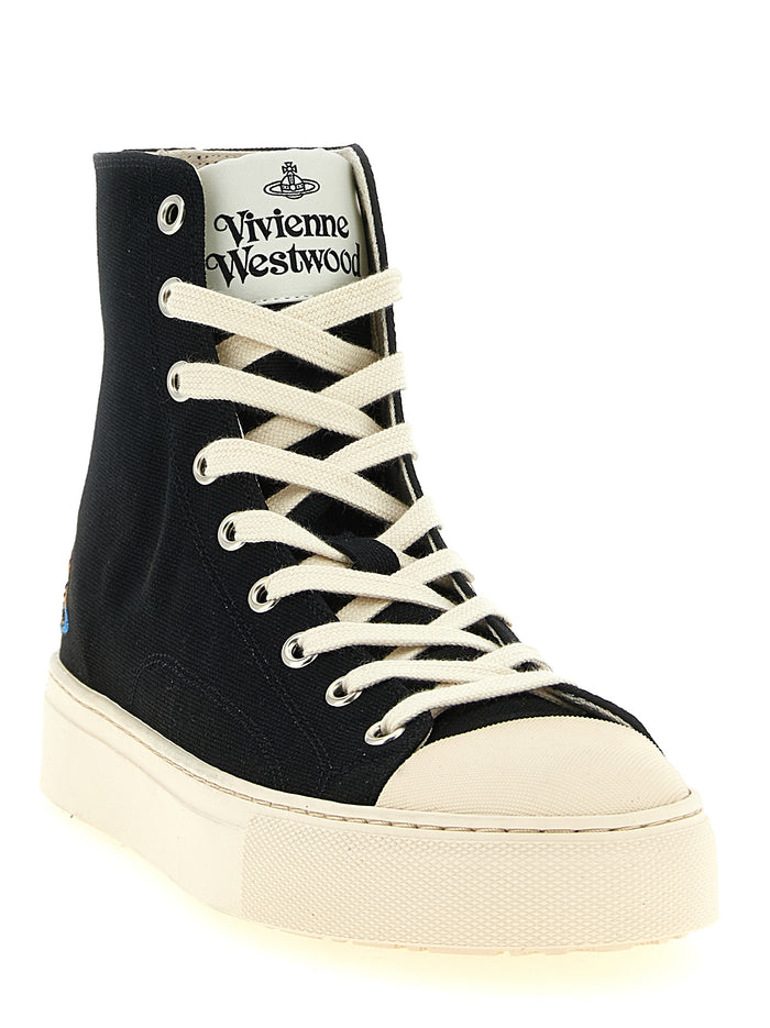 Vivienne Westwood 100% cotton sneaker in black — view 2
