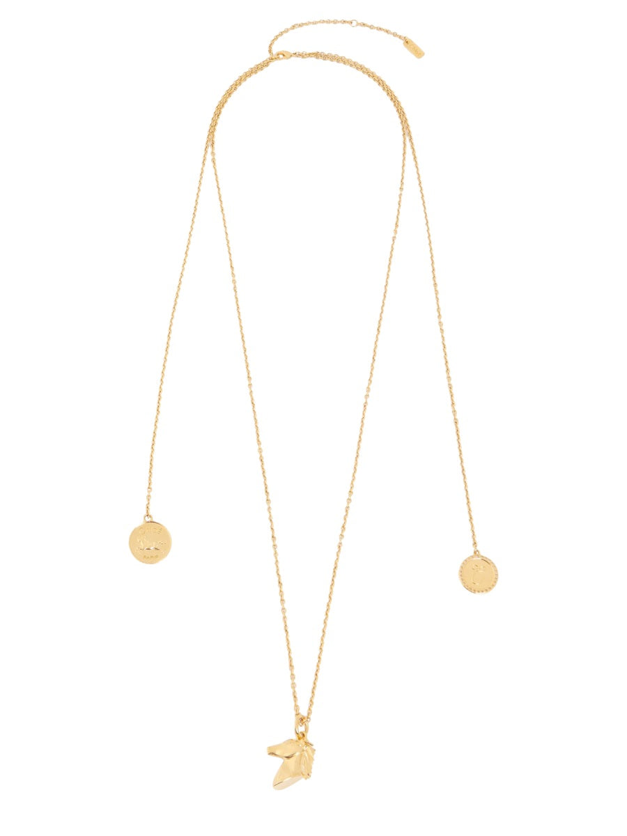 Necklace Brass Gold Cotton Necklaces