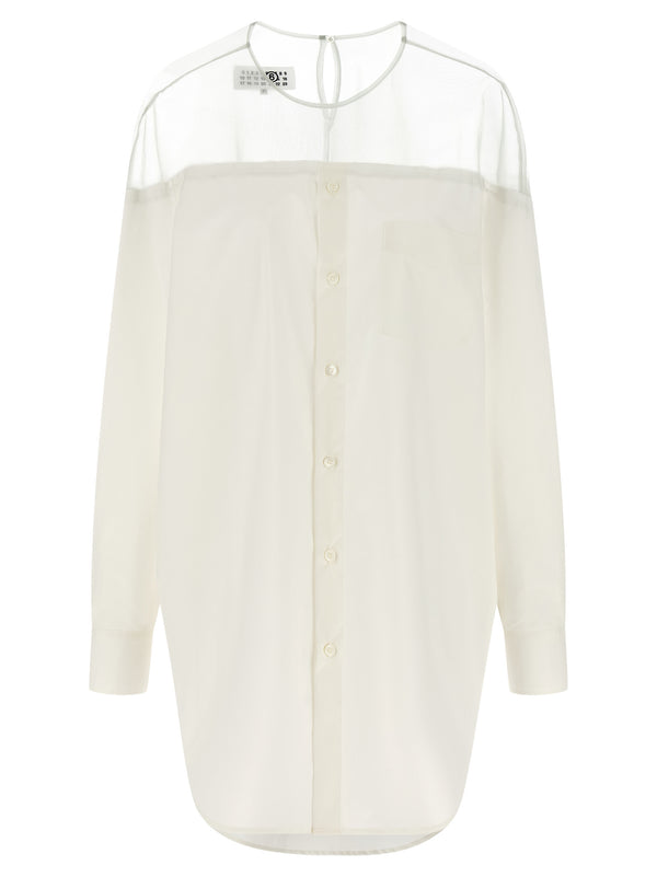 MM6 Maison Margiela 100% cotton blouse in white