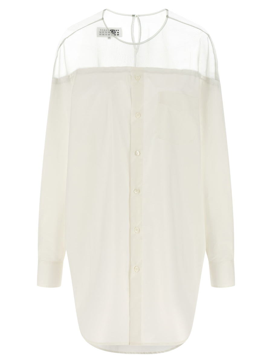 MM6 Maison Margiela 100% cotton blouse in white