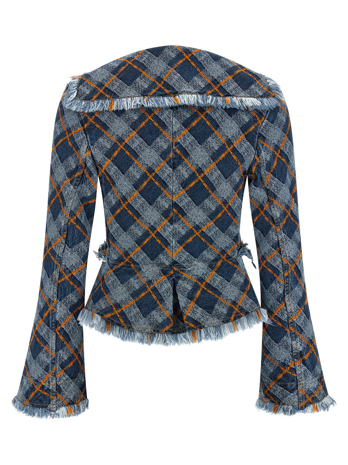 Vivienne Westwood 96% cotton blazer in blue — view 2