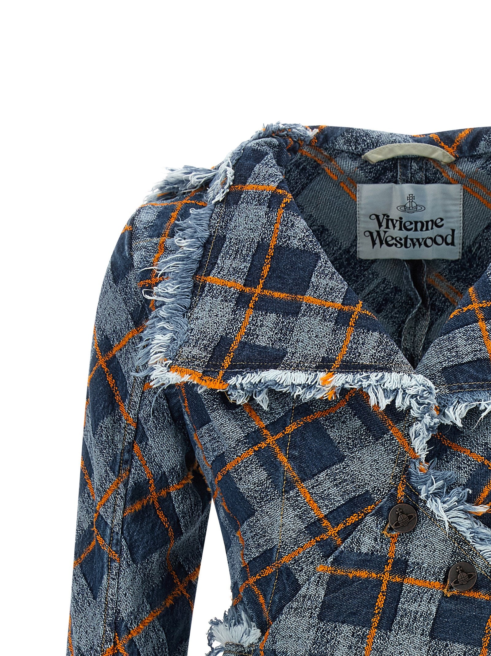 Vivienne Westwood 96% cotton blazer in blue — view 3