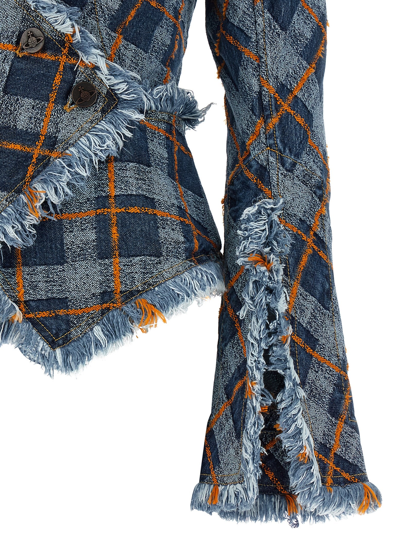 Vivienne Westwood 96% cotton blazer in blue — view 4