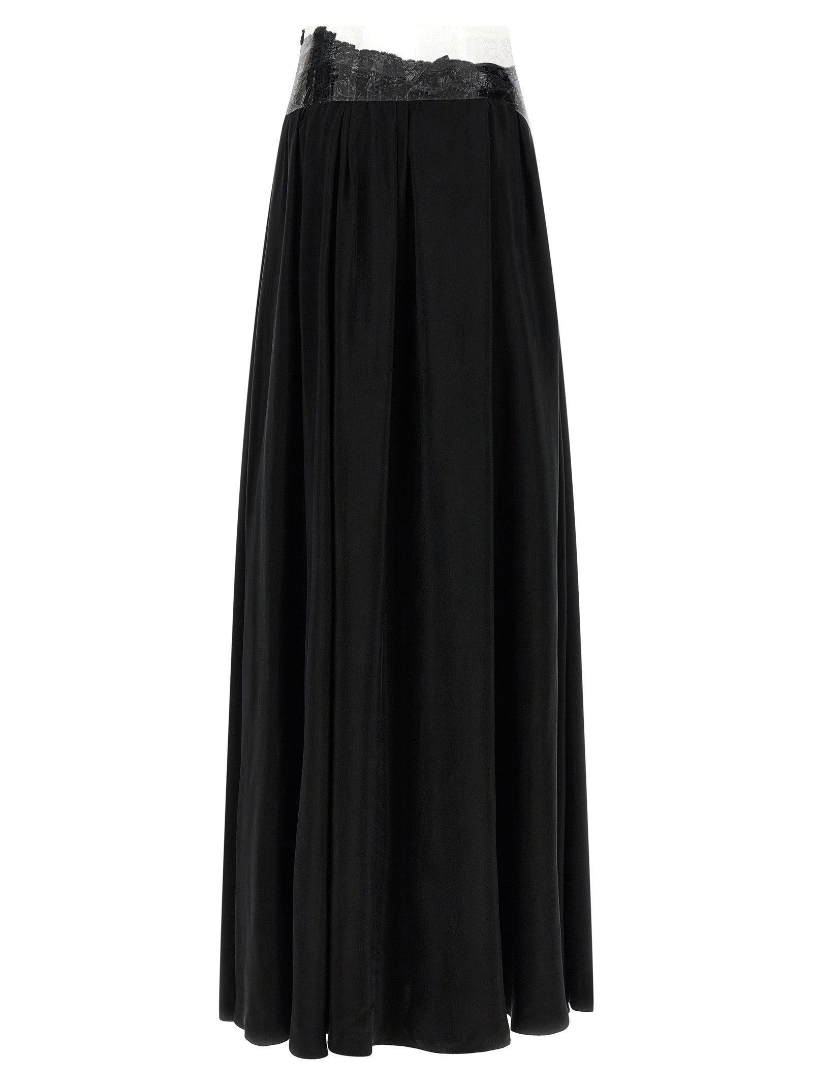 Maison Margiela 100% cupro skirt in black — view 2