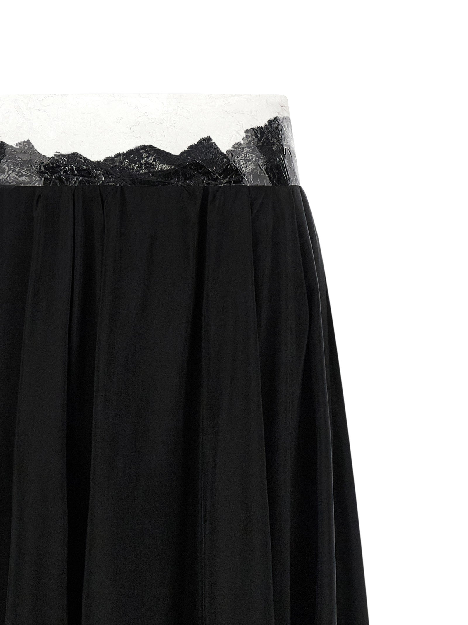 Maison Margiela 100% cupro skirt in black — view 3