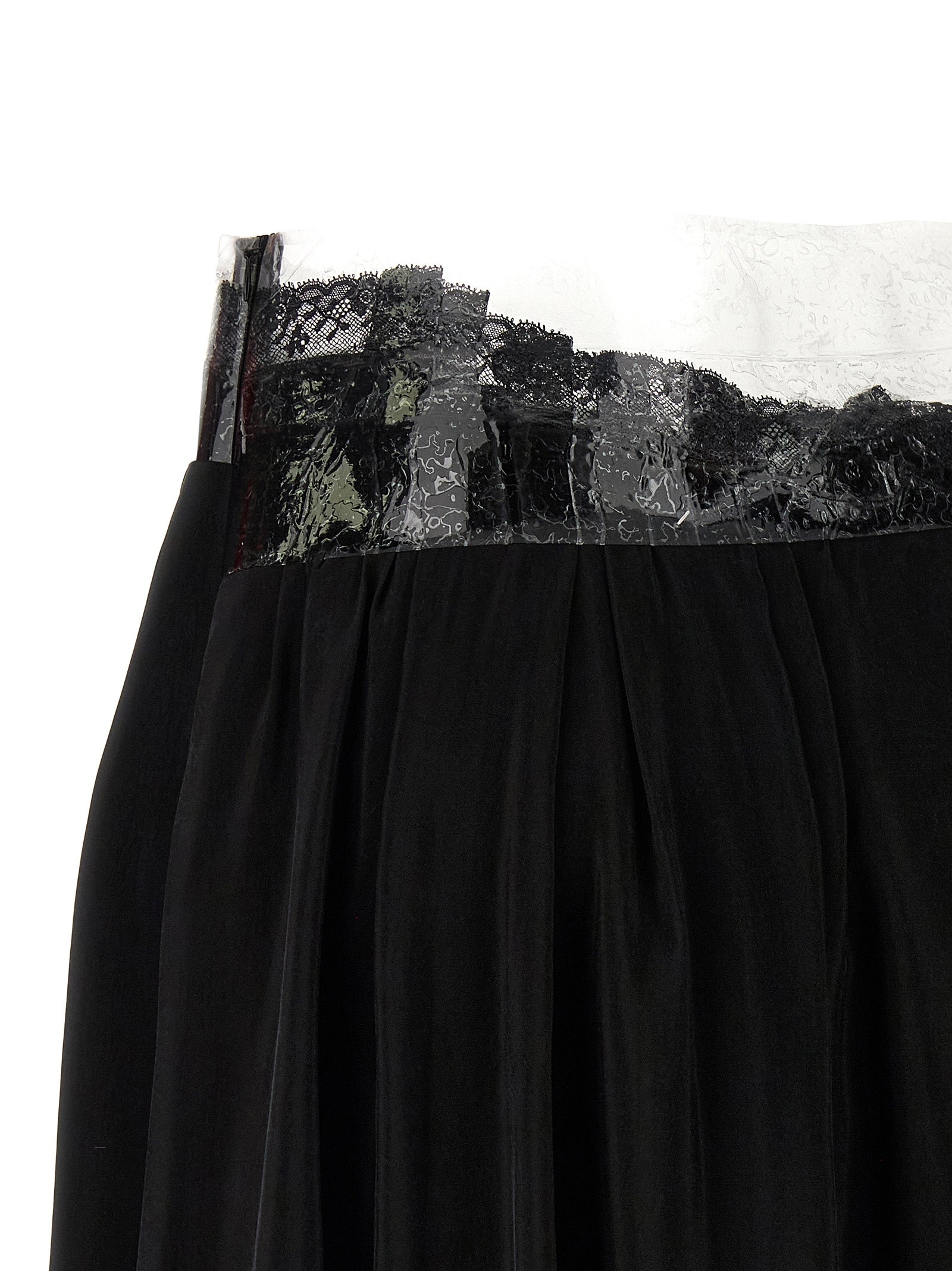 Maison Margiela 100% cupro skirt in black — view 4