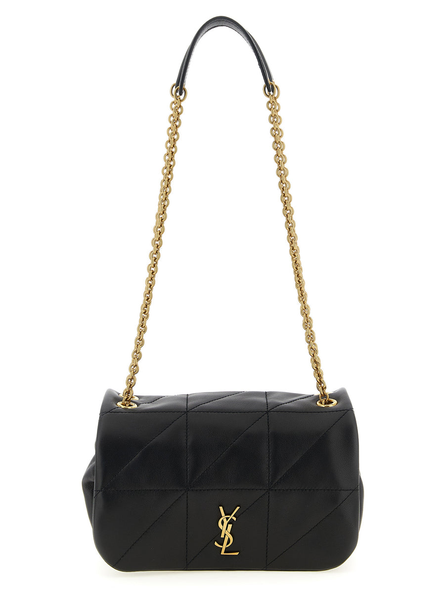 Saint Laurent 100% lamb leather shoulder bag in black