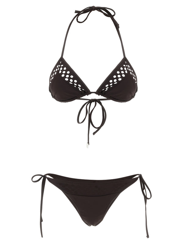 The Attico 82% Polyamide bikini in brown