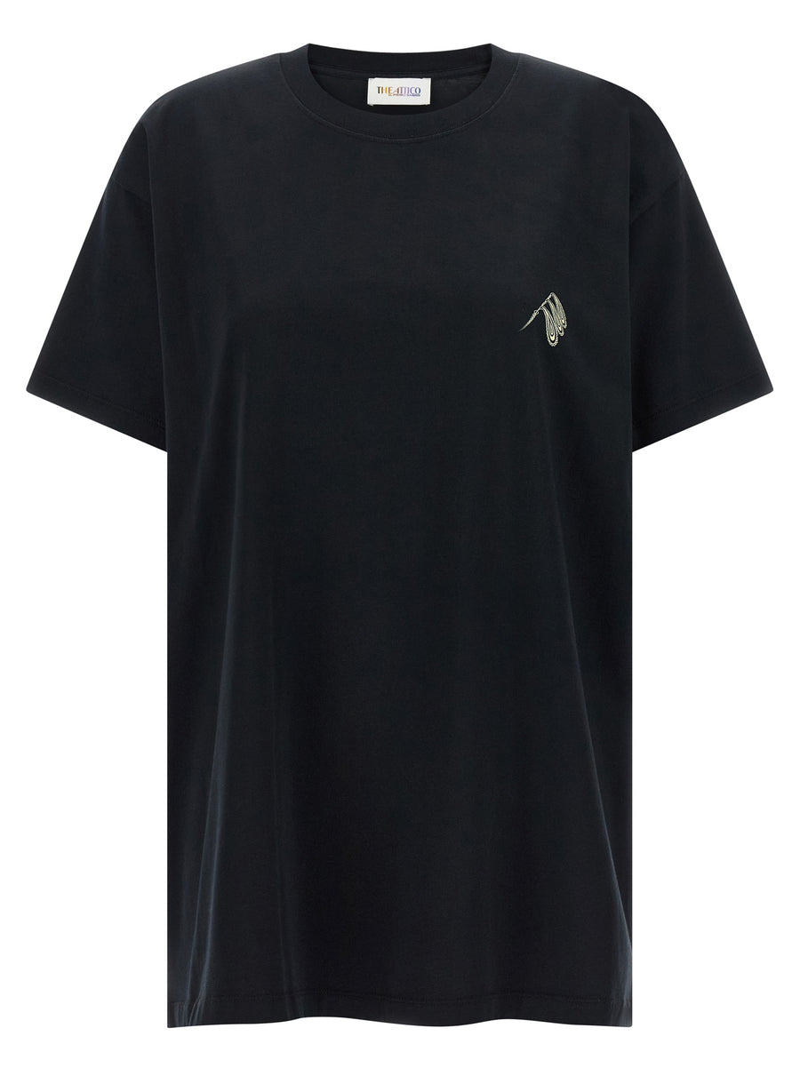 The Attico 100% Cotton t-shirt in black