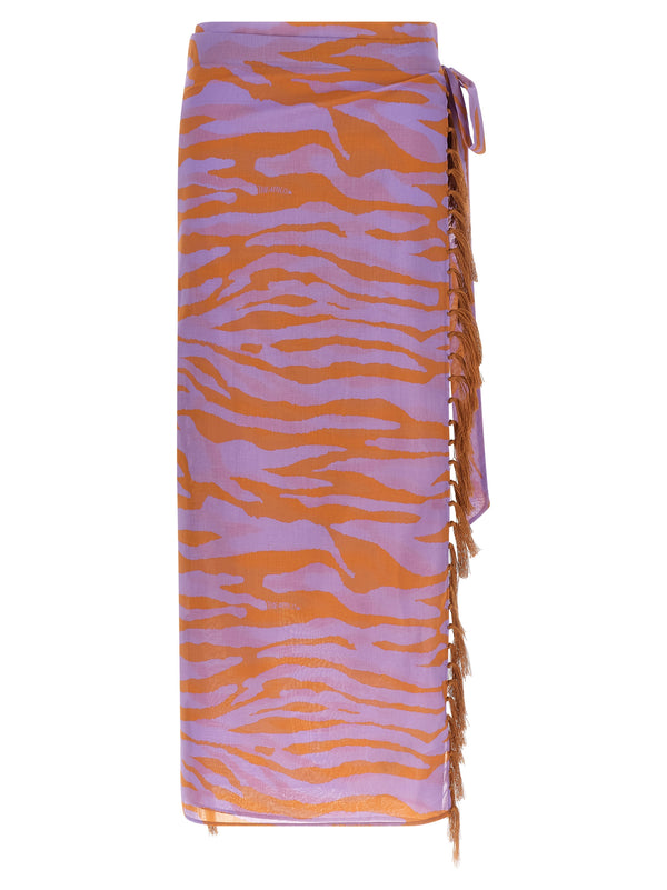 The Attico 100% cotton skirt in purple