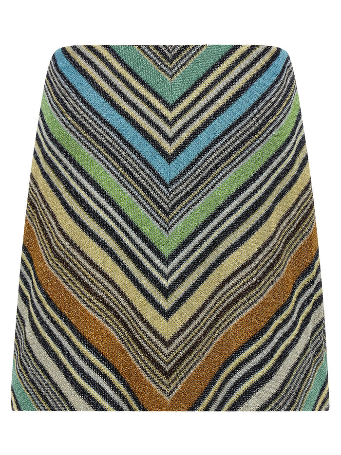 Missoni 83% viscose skirt in multicolor — view 2
