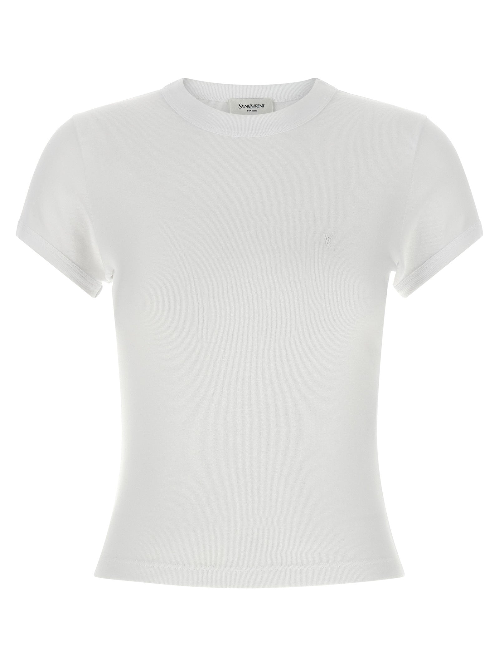 Saint Laurent 100% cotton t-shirt in white