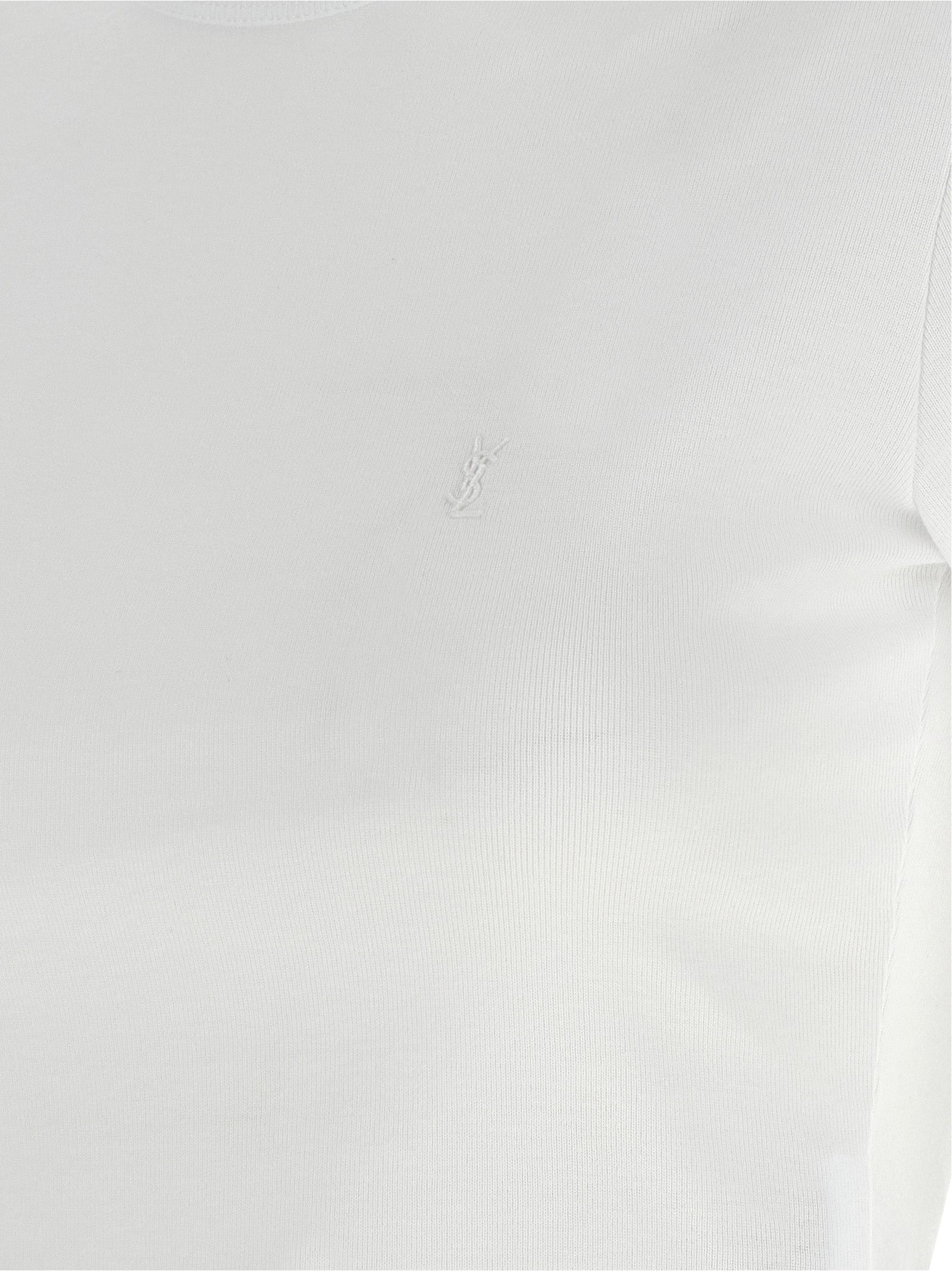 Saint Laurent 100% cotton t-shirt in white — view 4