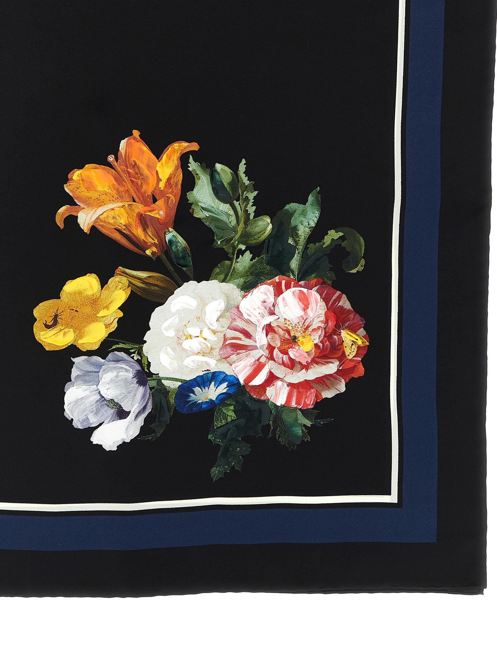 Maison Margiela 100% Silk scarf in black — view 3