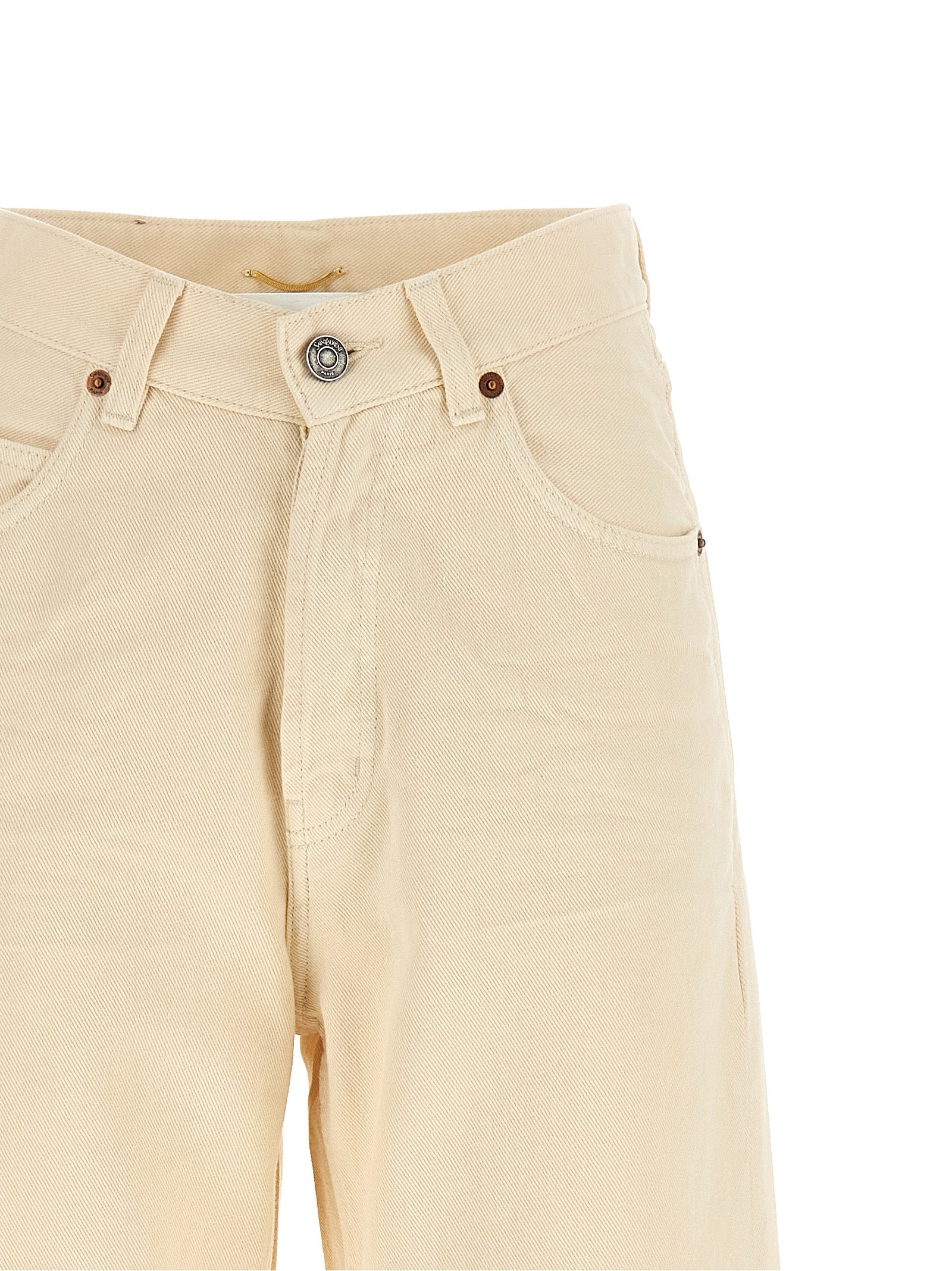 Saint Laurent 100% cotton jeans in beige — view 3