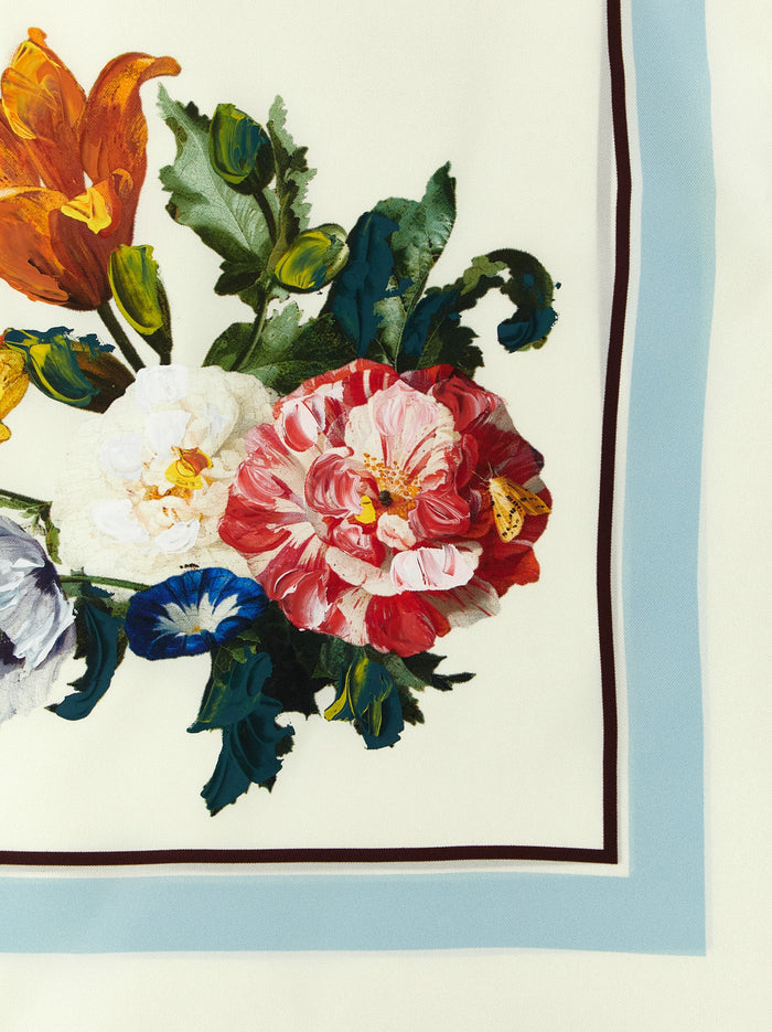 Maison Margiela 100% Silk scarf in white — view 2