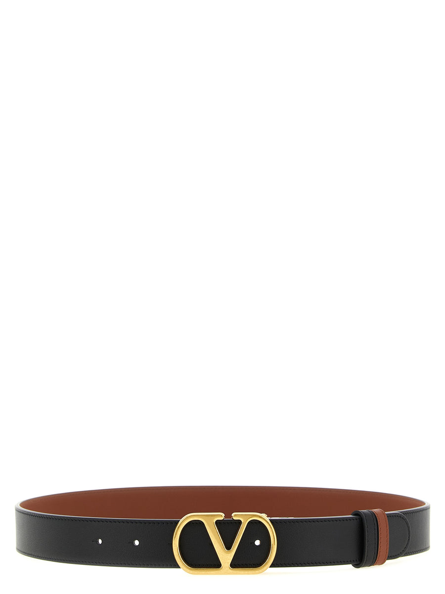Valentino Garavani 100% leather belt in black