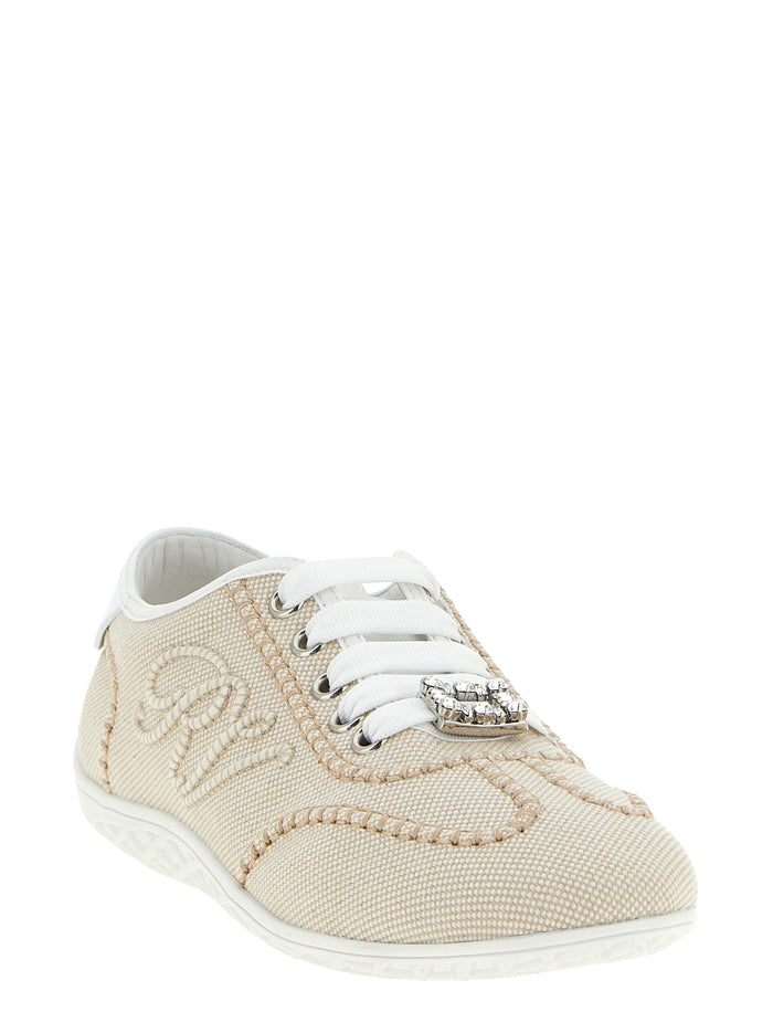 Roger Vivier 80% polyamide sneaker in beige — view 2