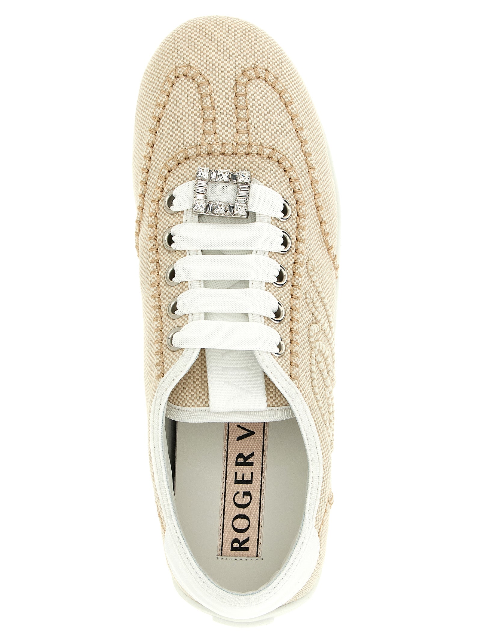 Roger Vivier 80% polyamide sneaker in beige — view 4