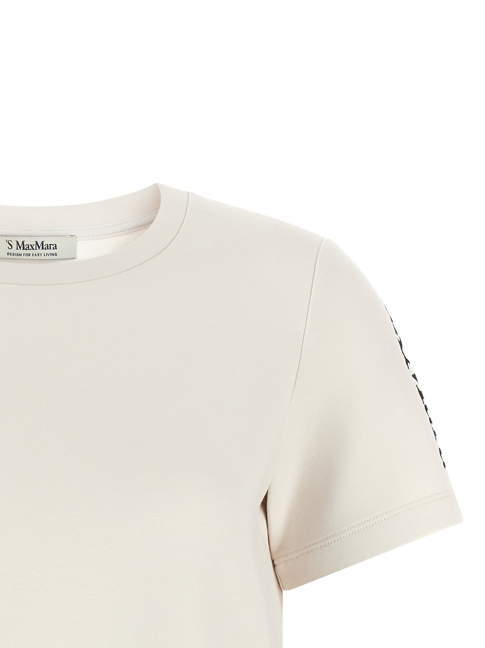 'S Max Mara 78% Cotton t-shirt in beige — view 3