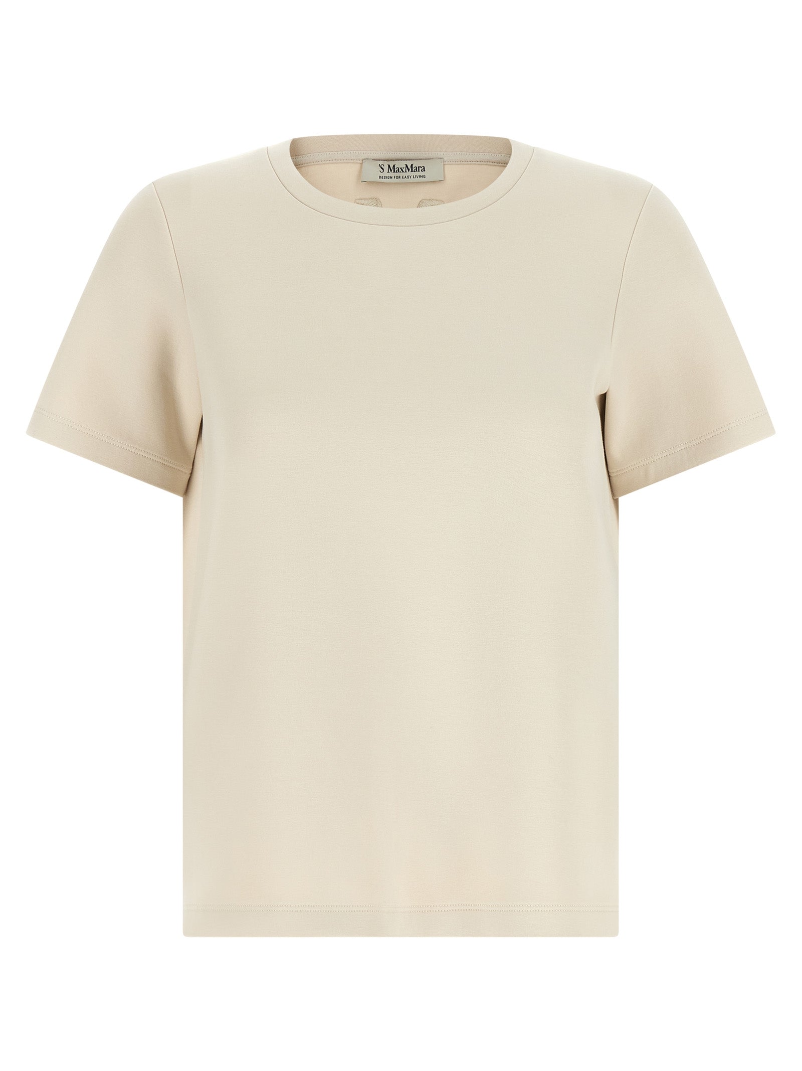 'S Max Mara 78% cotton t-shirt in beige