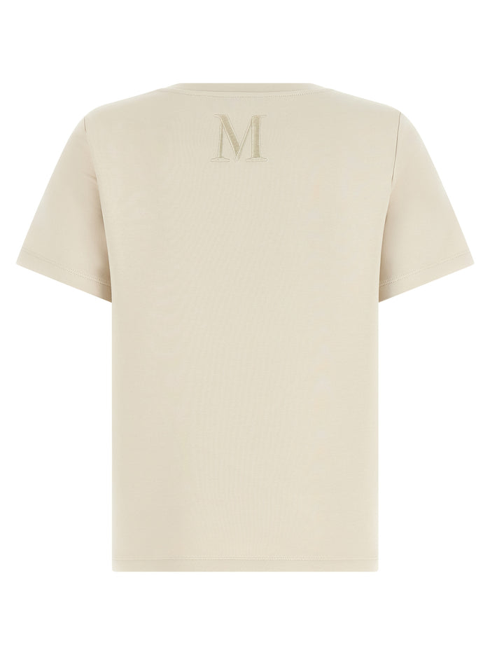 'S Max Mara 78% cotton t-shirt in beige — view 2