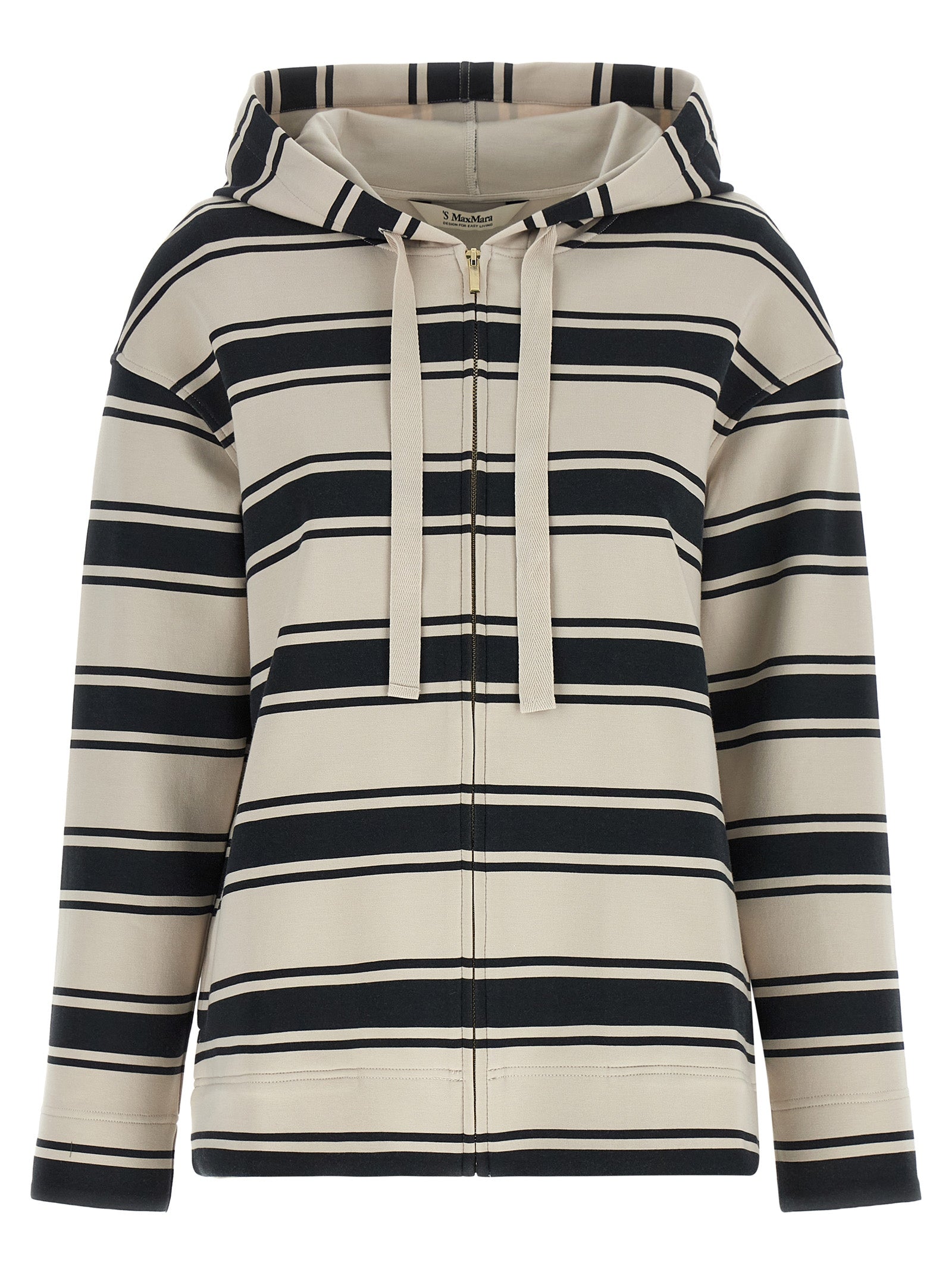 'S Max Mara 73% cotton hoodie in beige