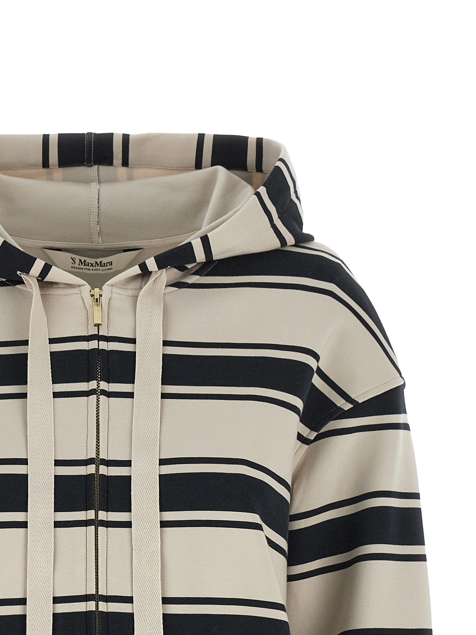 'S Max Mara 73% cotton hoodie in beige — view 3