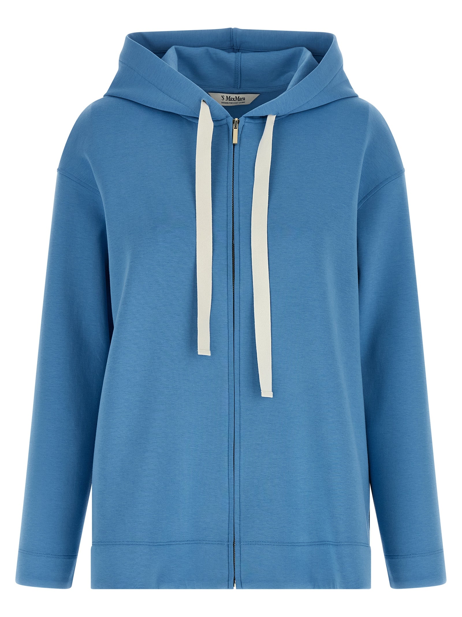 'S Max Mara 78% cotton hoodie in blue