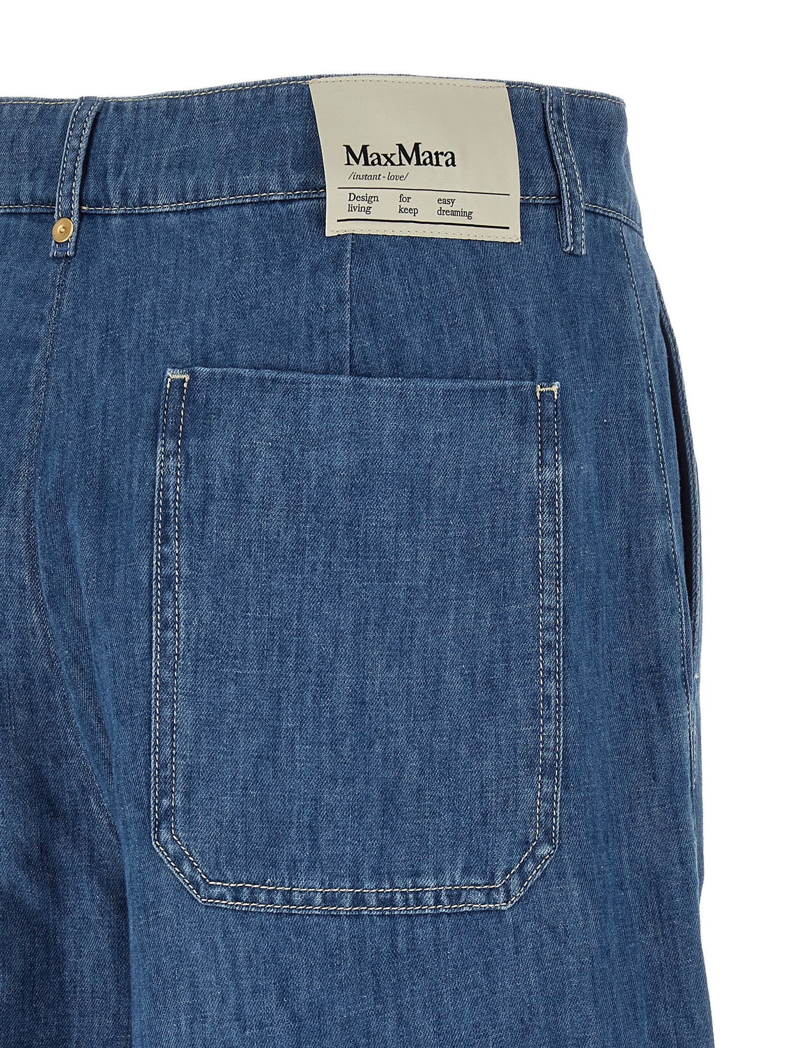 'S Max Mara 60% cotton jeans in blue — view 4