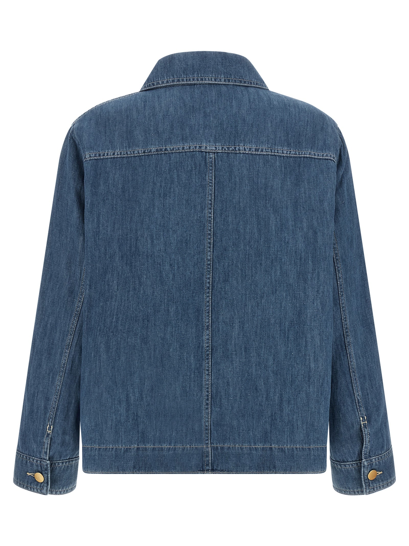 'S Max Mara 60% cotton jacket in blue — view 2