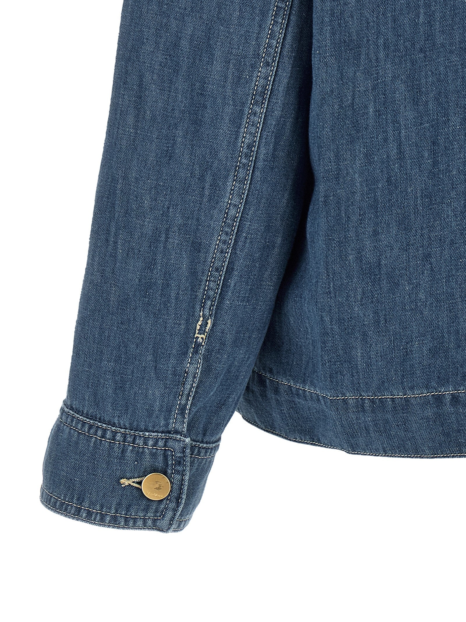 'S Max Mara 60% cotton jacket in blue — view 4