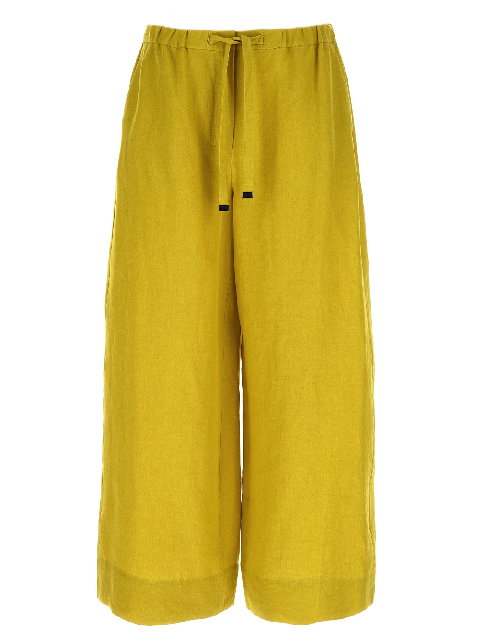 'S Max Mara 100% linen trousers in yellow