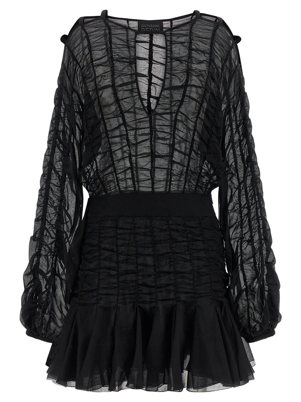 Giovanni Bedin 100% cotton dress in black