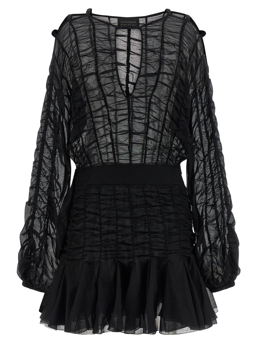 Giovanni Bedin 100% cotton dress in black