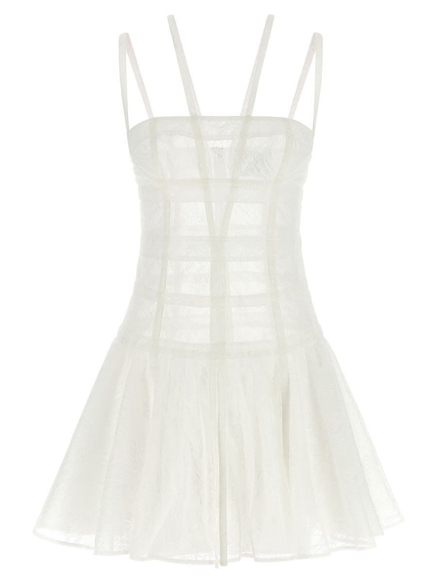 Giovanni Bedin 86% polyamide mini dress in white