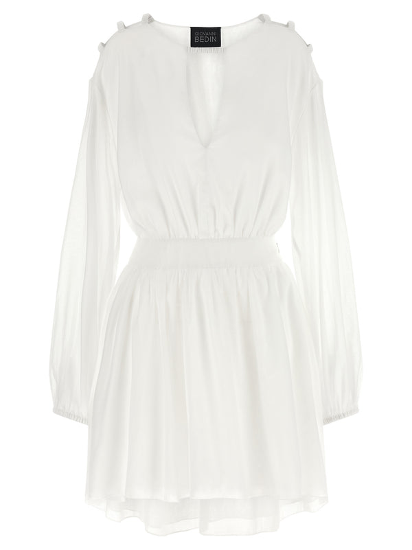 Giovanni Bedin 100% Cotton dress in white
