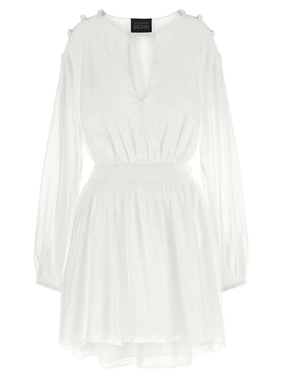 Giovanni Bedin 100% Cotton dress in white